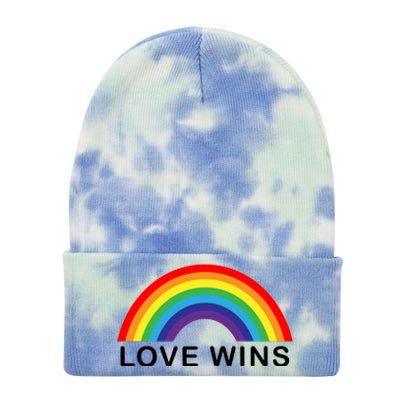 Love Wins Lgbtq Pride Month Rainbow Tie Dye 12in Knit Beanie