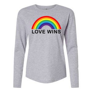 Love Wins Lgbtq Pride Month Rainbow Womens Cotton Relaxed Long Sleeve T-Shirt