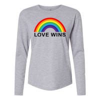 Love Wins Lgbtq Pride Month Rainbow Womens Cotton Relaxed Long Sleeve T-Shirt