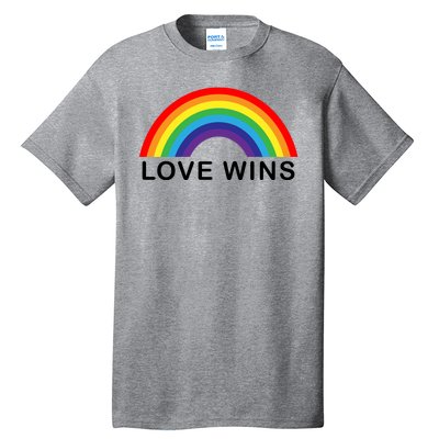 Love Wins Lgbtq Pride Month Rainbow Tall T-Shirt