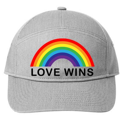 Love Wins Lgbtq Pride Month Rainbow 7-Panel Snapback Hat