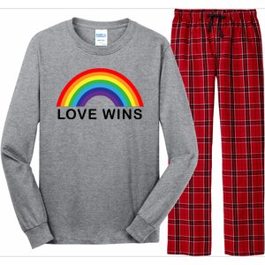 Love Wins Lgbtq Pride Month Rainbow Long Sleeve Pajama Set