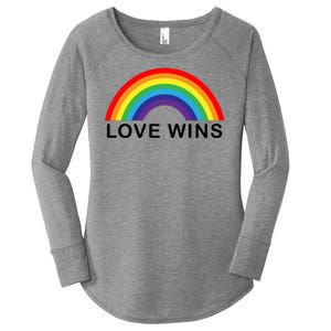 Love Wins Lgbtq Pride Month Rainbow Women's Perfect Tri Tunic Long Sleeve Shirt