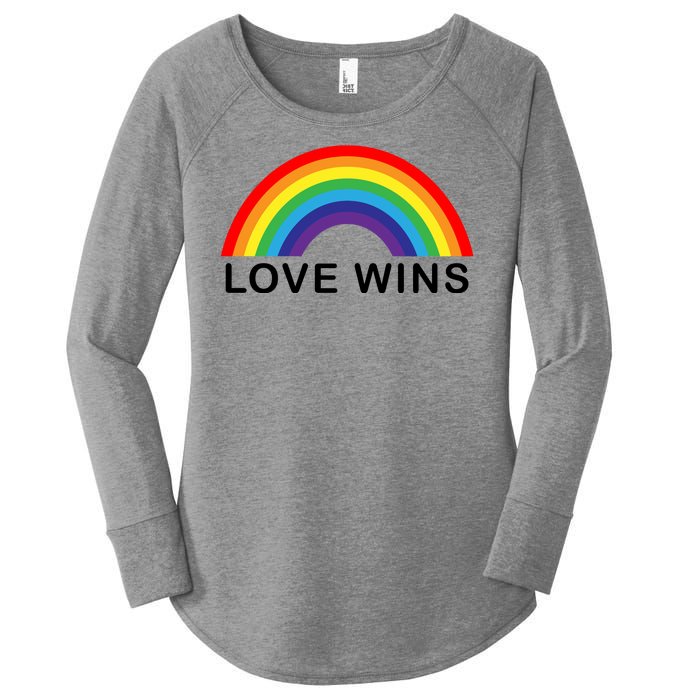 Love Wins Lgbtq Pride Month Rainbow Women's Perfect Tri Tunic Long Sleeve Shirt