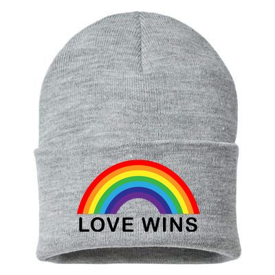 Love Wins Lgbtq Pride Month Rainbow Sustainable Knit Beanie