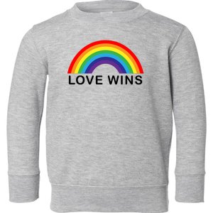 Love Wins Lgbtq Pride Month Rainbow Toddler Sweatshirt