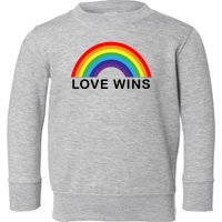 Love Wins Lgbtq Pride Month Rainbow Toddler Sweatshirt