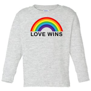 Love Wins Lgbtq Pride Month Rainbow Toddler Long Sleeve Shirt