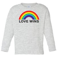 Love Wins Lgbtq Pride Month Rainbow Toddler Long Sleeve Shirt