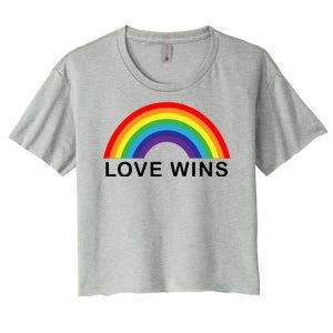 Love Wins Lgbtq Pride Month Rainbow Women's Crop Top Tee