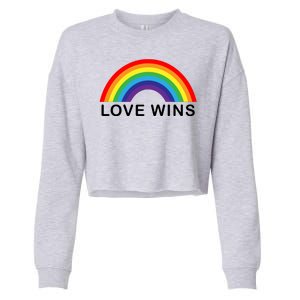 Love Wins Lgbtq Pride Month Rainbow Cropped Pullover Crew