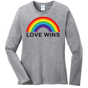 Love Wins Lgbtq Pride Month Rainbow Ladies Long Sleeve Shirt