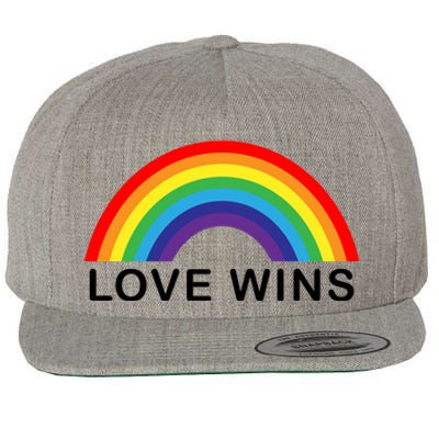 Love Wins Lgbtq Pride Month Rainbow Wool Snapback Cap