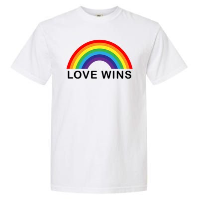 Love Wins Lgbtq Pride Month Rainbow Garment-Dyed Heavyweight T-Shirt