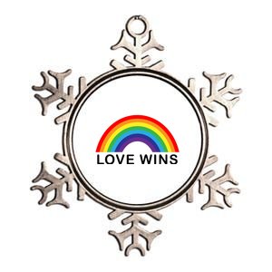 Love Wins Lgbtq Pride Month Rainbow Metallic Star Ornament