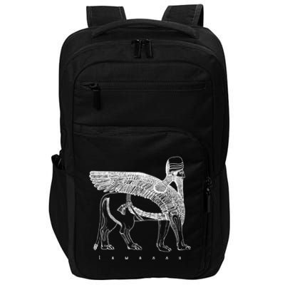 Lamassu Winged Lion Assyrian Sumerian Mesopotamia Gift Impact Tech Backpack