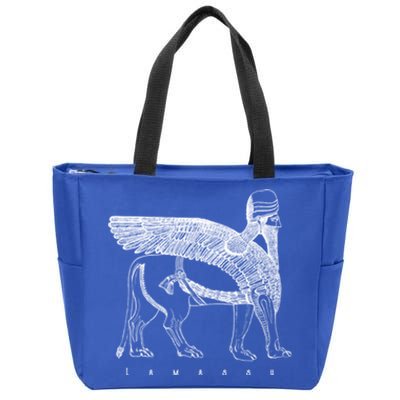 Lamassu Winged Lion Assyrian Sumerian Mesopotamia Gift Zip Tote Bag