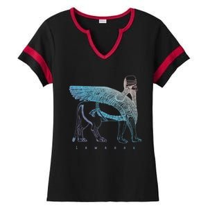 Lamassu Winged Lion Assyrian Sumerian Mesopotamia Funny Gift Ladies Halftime Notch Neck Tee