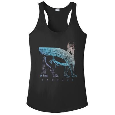 Lamassu Winged Lion Assyrian Sumerian Mesopotamia Funny Gift Ladies PosiCharge Competitor Racerback Tank