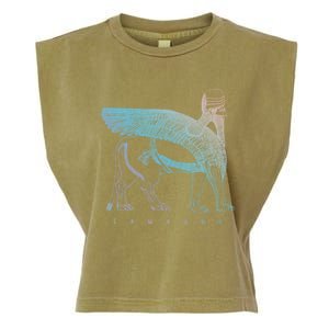 Lamassu Winged Lion Assyrian Sumerian Mesopotamia Funny Gift Garment-Dyed Women's Muscle Tee