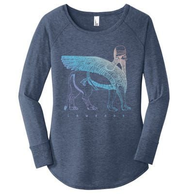 Lamassu Winged Lion Assyrian Sumerian Mesopotamia Funny Gift Women's Perfect Tri Tunic Long Sleeve Shirt