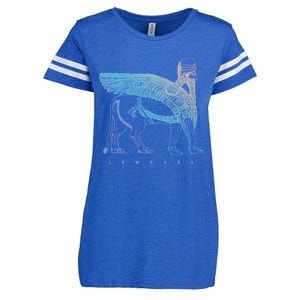 Lamassu Winged Lion Assyrian Sumerian Mesopotamia Funny Gift Enza Ladies Jersey Football T-Shirt