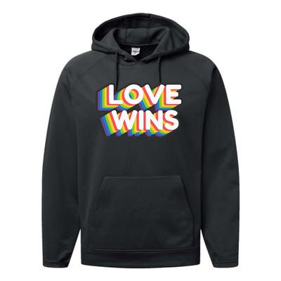 Love Wins Performance Fleece Hoodie