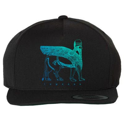 Lamassu Winged Lion Assyrian Sumerian Mesopotamia Gift Wool Snapback Cap