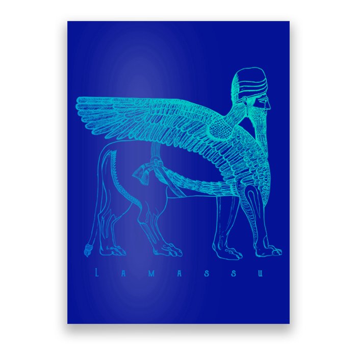 Lamassu Winged Lion Assyrian Sumerian Mesopotamia Gift Poster