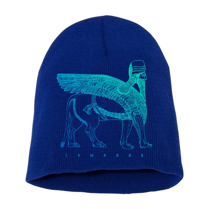 Lamassu Winged Lion Assyrian Sumerian Mesopotamia Gift Short Acrylic Beanie