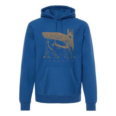 Lamassu Winged Lion Assyrian Sumerian Mesopotamia Gift Premium Hoodie