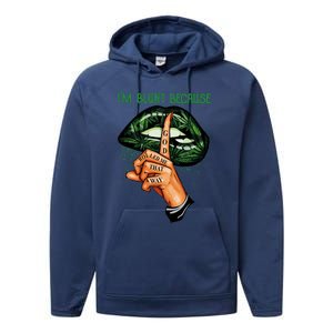 Lips Weed Leaf I'm Blunt God Rolled Me Funny 420 Marijuana Dripping Lips Performance Fleece Hoodie