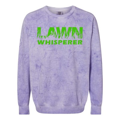 Lawn Whisperer Landscaping Yard Work Colorblast Crewneck Sweatshirt