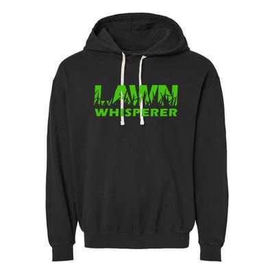 Lawn Whisperer Landscaping Yard Work Garment-Dyed Fleece Hoodie