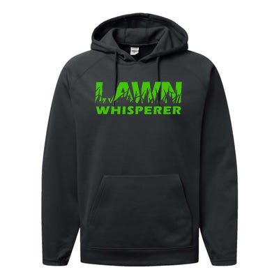 Lawn Whisperer Landscaping Yard Work Performance Fleece Hoodie