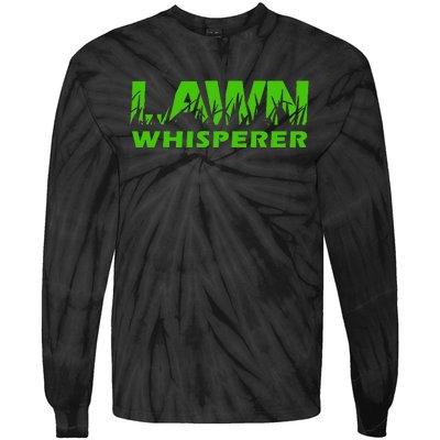 Lawn Whisperer Landscaping Yard Work Tie-Dye Long Sleeve Shirt