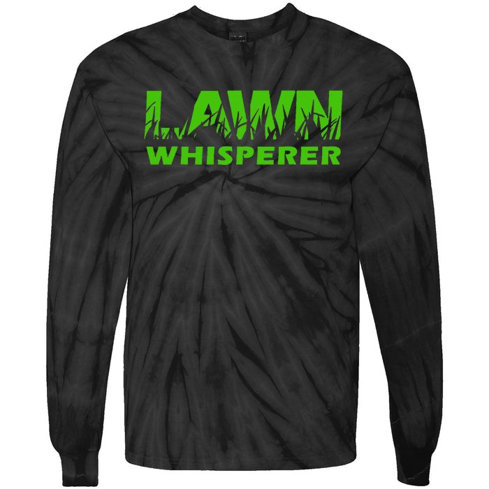 Lawn Whisperer Landscaping Yard Work Tie-Dye Long Sleeve Shirt