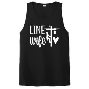 Line Wife Lineworker Husband Linewife Proud Line Wife Gift PosiCharge Competitor Tank