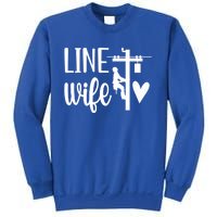 Line Wife Lineworker Husband Linewife Proud Line Wife Gift Sweatshirt