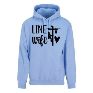 Line Wife Lineworker Husband Linewife Proud Line Wife Gift Unisex Surf Hoodie