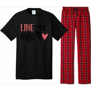 Line Wife Lineworker Husband Linewife Proud Line Wife Great Gift Pajama Set