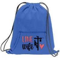 Line Wife Lineworker Husband Linewife Proud Line Wife Great Gift Sweatshirt Cinch Pack Bag