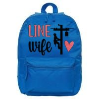 Line Wife Lineworker Husband Linewife Proud Line Wife Great Gift 16 in Basic Backpack