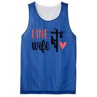 Line Wife Lineworker Husband Linewife Proud Line Wife Great Gift Mesh Reversible Basketball Jersey Tank