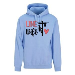 Line Wife Lineworker Husband Linewife Proud Line Wife Great Gift Unisex Surf Hoodie