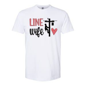 Line Wife Lineworker Husband Linewife Proud Line Wife Great Gift Softstyle CVC T-Shirt