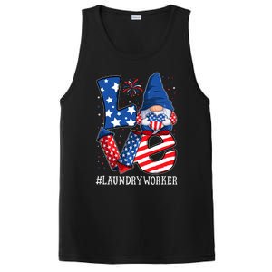 Laundry Worker Love 4th Of July Gnome Usa Patriotic Gift PosiCharge Competitor Tank