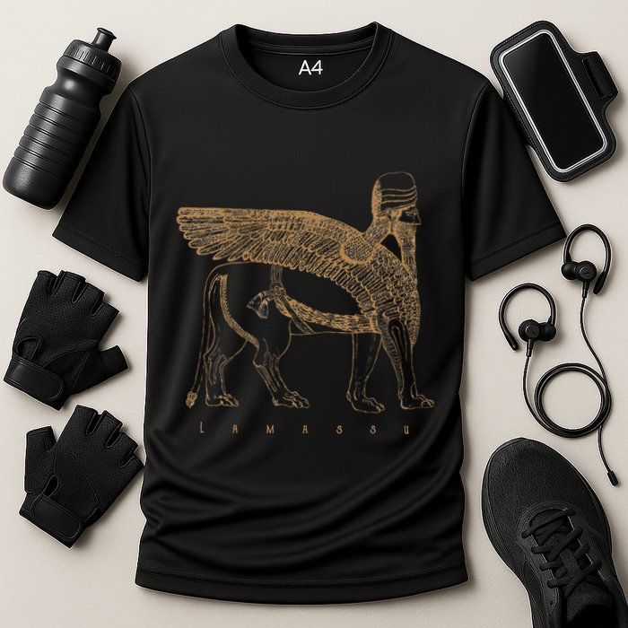 Lamassu Winged Lion Assyrian Sumerian Mesopotamia Performance Shirt