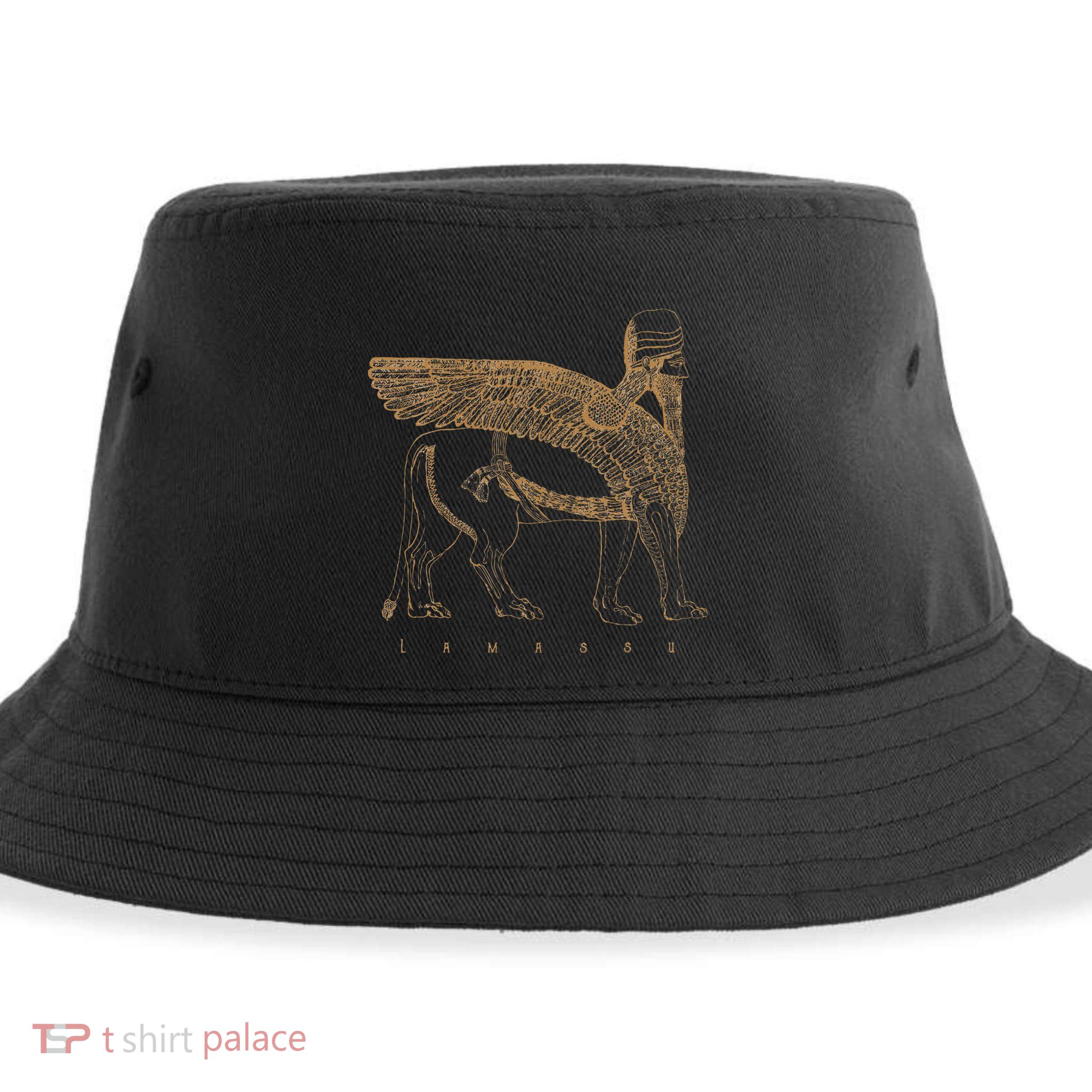 Lamassu Winged Lion Assyrian Sumerian Mesopotamia Sustainable Bucket Hat