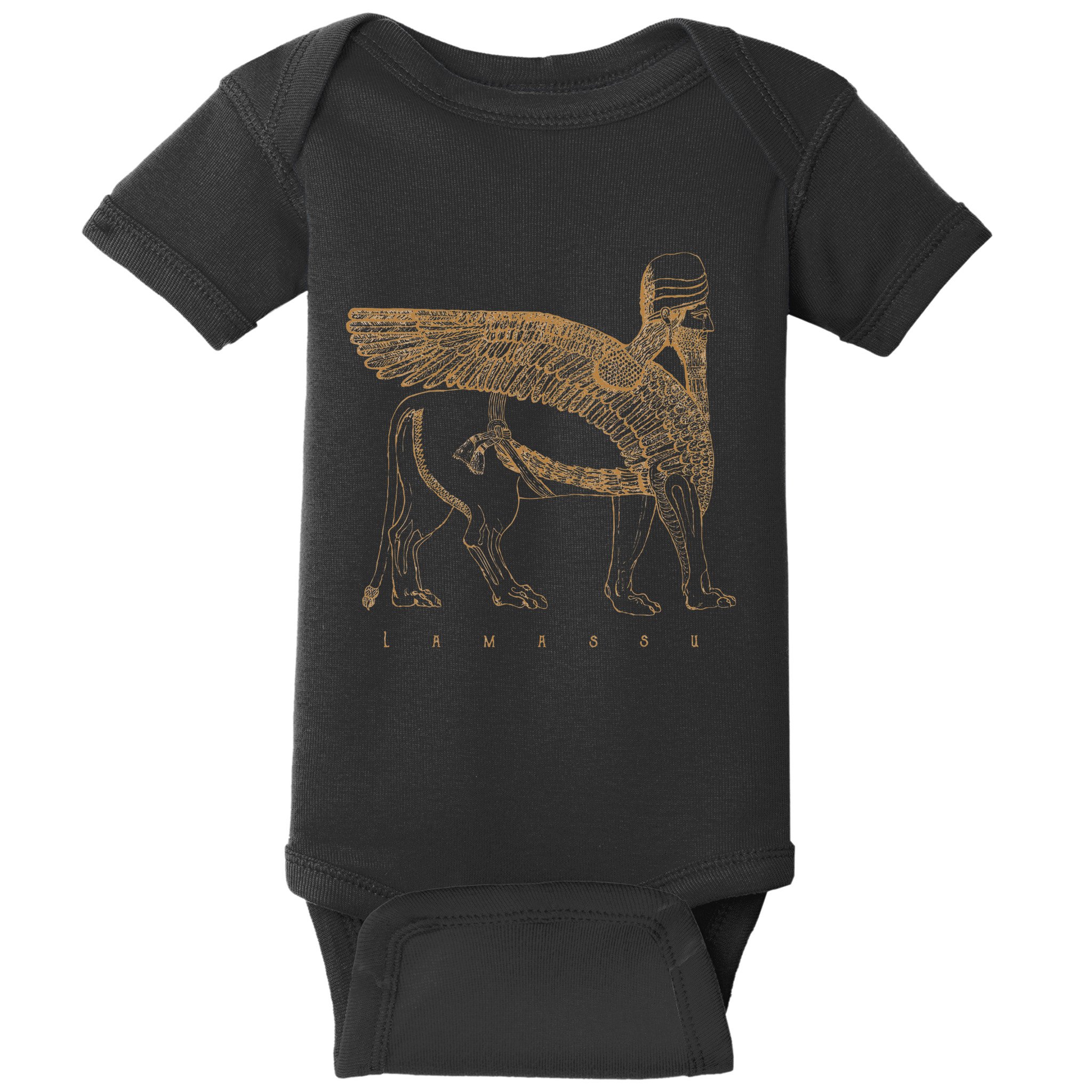 Lamassu Winged Lion Assyrian Sumerian Mesopotamia Baby Bodysuit